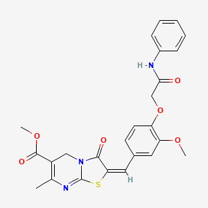 methyl 2-[4-(2-anilino-2-oxoethoxy)-3-methoxybenzylidene]-7-methyl-3-oxo-2,3-dihydro-5H-[1,3]thiazolo[3,2-a]pyrimidine-6-carboxylate