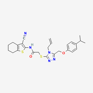 2-({4-allyl-5-[(4-isopropylphenoxy)methyl]-4H-1,2,4-triazol-3-yl}thio)-N-(3-cyano-4,5,6,7-tetrahydro-1-benzothien-2-yl)acetamide