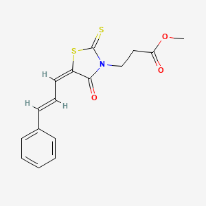 methyl 3-{(5E)-4-oxo-5-[(2E)-3-phenylprop-2-en-1-ylidene]-2-thioxo-1,3-thiazolidin-3-yl}propanoate