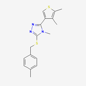 3-(4,5-DIMETHYL-3-THIENYL)-4-METHYL-5-[(4-METHYLBENZYL)SULFANYL]-4H-1,2,4-TRIAZOLE