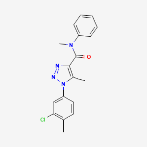 1-(3-chloro-4-methylphenyl)-N,5-dimethyl-N-phenyl-1H-1,2,3-triazole-4-carboxamide