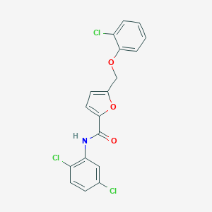 molecular formula C18H12Cl3NO3 B455619 5-[(2-chlorophenoxy)methyl]-N-(2,5-dichlorophenyl)furan-2-carboxamide 
