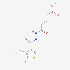 molecular formula C13H18N2O4S B4556205 5-{2-[(4-ethyl-5-methyl-3-thienyl)carbonyl]hydrazino}-5-oxopentanoic acid 