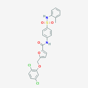 molecular formula C25H20Cl2N2O5S B455621 5-[(2,5-dichlorophenoxy)methyl]-N-[4-(2-toluidinosulfonyl)phenyl]-2-furamide 