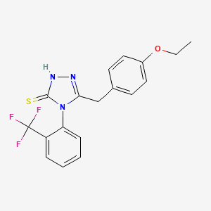 molecular formula C18H16F3N3OS B4556217 5-(4-ethoxybenzyl)-4-[2-(trifluoromethyl)phenyl]-4H-1,2,4-triazole-3-thiol 