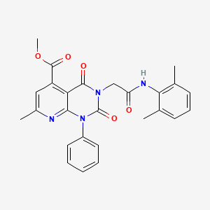 METHYL 3-{[(2,6-DIMETHYLPHENYL)CARBAMOYL]METHYL}-7-METHYL-2,4-DIOXO-1-PHENYL-1H,2H,3H,4H-PYRIDO[2,3-D]PYRIMIDINE-5-CARBOXYLATE