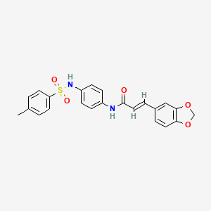 3-(1,3-benzodioxol-5-yl)-N-(4-{[(4-methylphenyl)sulfonyl]amino}phenyl)acrylamide