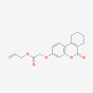 molecular formula C18H18O5 B4556266 烯丙基[(6-氧代-7,8,9,10-四氢-6H-苯并[c]色烯-3-基)氧基]乙酸酯 