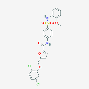 molecular formula C25H20Cl2N2O6S B455628 5-[(2,5-dichlorophenoxy)methyl]-N-{4-[(2-methoxyanilino)sulfonyl]phenyl}-2-furamide 