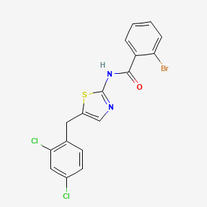 2-bromo-N-[5-(2,4-dichlorobenzyl)-1,3-thiazol-2-yl]benzamide