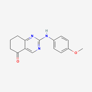 molecular formula C15H15N3O2 B4556291 2-[(4-甲氧基苯基)氨基]-7,8-二氢-5(6H)-喹唑啉酮 