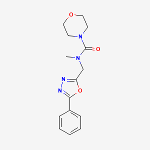 N-methyl-N-[(5-phenyl-1,3,4-oxadiazol-2-yl)methyl]morpholine-4-carboxamide