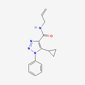 molecular formula C15H16N4O B4556303 N-allyl-5-cyclopropyl-1-phenyl-1H-1,2,3-triazole-4-carboxamide 