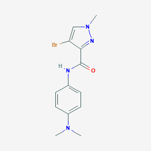 molecular formula C13H15BrN4O B455633 4-bromo-N-[4-(dimethylamino)phenyl]-1-methyl-1H-pyrazole-3-carboxamide 