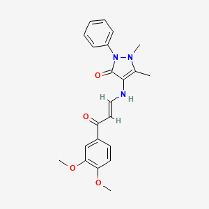 4-{[3-(3,4-dimethoxyphenyl)-3-oxo-1-propen-1-yl]amino}-1,5-dimethyl-2-phenyl-1,2-dihydro-3H-pyrazol-3-one