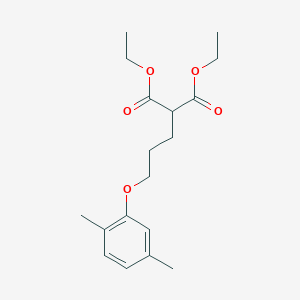 molecular formula C18H26O5 B4556371 二乙基[3-(2,5-二甲基苯氧基)丙基]丙二酸酯 