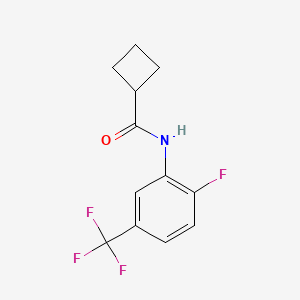 molecular formula C12H11F4NO B4556391 N-[2-氟-5-(三氟甲基)苯基]环丁烷甲酰胺 