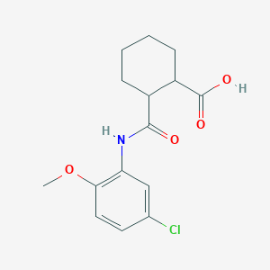 2-[(5-Chloro-2-methoxyanilino)carbonyl]cyclohexanecarboxylic acid