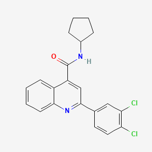 N~4~-CYCLOPENTYL-2-(3,4-DICHLOROPHENYL)-4-QUINOLINECARBOXAMIDE