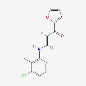 (E)-3-(3-chloro-2-methylanilino)-1-(furan-2-yl)prop-2-en-1-one