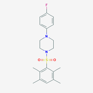 molecular formula C20H25FN2O2S B455644 1-(4-Fluorophenyl)-4-[(2,3,5,6-tetramethylphenyl)sulfonyl]piperazine CAS No. 438234-28-7