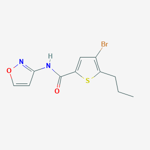 molecular formula C11H11BrN2O2S B4556458 4-溴-N-3-异恶唑基-5-丙基-2-噻吩甲酰胺 