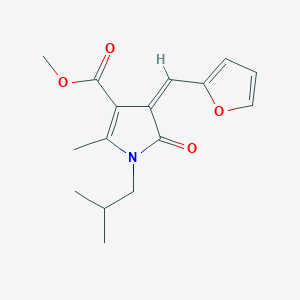 molecular formula C16H19NO4 B4556465 METHYL (4Z)-4-[(FURAN-2-YL)METHYLIDENE]-2-METHYL-1-(2-METHYLPROPYL)-5-OXO-4,5-DIHYDRO-1H-PYRROLE-3-CARBOXYLATE 