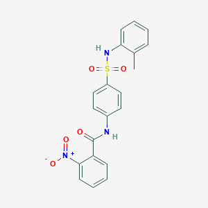 molecular formula C20H17N3O5S B455650 2-nitro-N-[4-(2-toluidinosulfonyl)phenyl]benzamide 