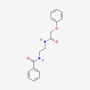 molecular formula C17H18N2O3 B4556522 N-{2-[(phenoxyacetyl)amino]ethyl}benzamide 