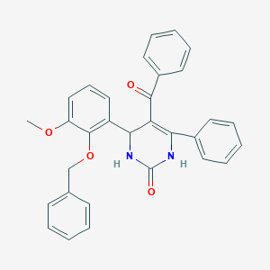 molecular formula C31H26N2O4 B455658 5-benzoyl-4-[2-(benzyloxy)-3-methoxyphenyl]-6-phenyl-3,4-dihydro-2(1H)-pyrimidinone 