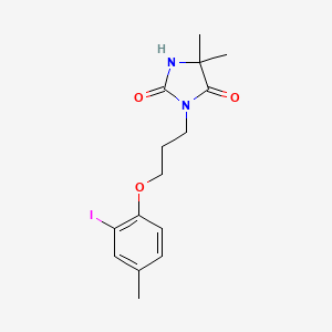 3-[3-(2-iodo-4-methylphenoxy)propyl]-5,5-dimethyl-2,4-imidazolidinedione