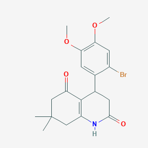 4-(2-BROMO-4,5-DIMETHOXYPHENYL)-7,7-DIMETHYL-1,2,3,4,5,6,7,8-OCTAHYDROQUINOLINE-2,5-DIONE