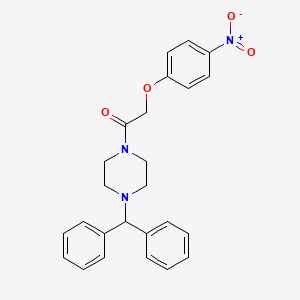 molecular formula C25H25N3O4 B4556629 1-(diphenylmethyl)-4-[(4-nitrophenoxy)acetyl]piperazine 