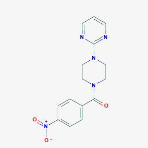 molecular formula C15H15N5O3 B455664 2-[4-(4-硝基苯甲酰)哌嗪-1-基]嘧啶 CAS No. 546083-14-1