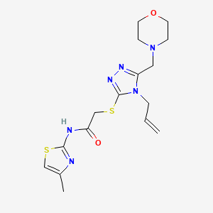 N-(4-methyl-1,3-thiazol-2-yl)-2-{[5-(morpholin-4-ylmethyl)-4-(prop-2-en-1-yl)-4H-1,2,4-triazol-3-yl]sulfanyl}acetamide