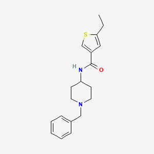 molecular formula C19H24N2OS B4556650 N-(1-benzylpiperidin-4-yl)-5-ethylthiophene-3-carboxamide 