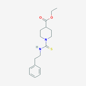 molecular formula C17H24N2O2S B455666 Ethyl 1-[(2-phenylethyl)carbamothioyl]piperidine-4-carboxylate 