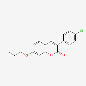 molecular formula C18H15ClO3 B4556670 3-(4-chlorophenyl)-7-propoxy-2H-chromen-2-one 