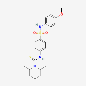 N-(4-{[(4-methoxyphenyl)amino]sulfonyl}phenyl)-2,6-dimethyl-1-piperidinecarbothioamide