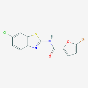 molecular formula C12H6BrClN2O2S B455670 5-bromo-N-(6-chloro-1,3-benzothiazol-2-yl)furan-2-carboxamide CAS No. 544657-68-3