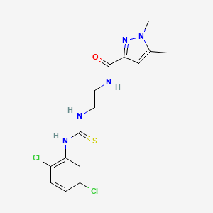 N~3~-(2-{[(2,5-DICHLOROANILINO)CARBOTHIOYL]AMINO}ETHYL)-1,5-DIMETHYL-1H-PYRAZOLE-3-CARBOXAMIDE