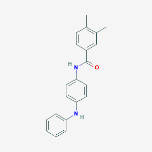 N-(4-anilinophenyl)-3,4-dimethylbenzamide