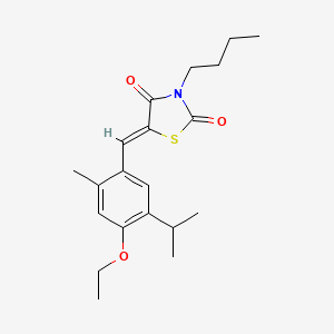 3-butyl-5-(4-ethoxy-5-isopropyl-2-methylbenzylidene)-1,3-thiazolidine-2,4-dione