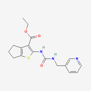 molecular formula C17H19N3O3S B4556765 ethyl 2-({[(3-pyridinylmethyl)amino]carbonyl}amino)-5,6-dihydro-4H-cyclopenta[b]thiophene-3-carboxylate 