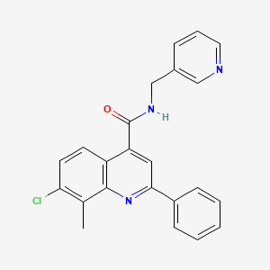 7-CHLORO-8-METHYL-2-PHENYL-N-[(PYRIDIN-3-YL)METHYL]QUINOLINE-4-CARBOXAMIDE