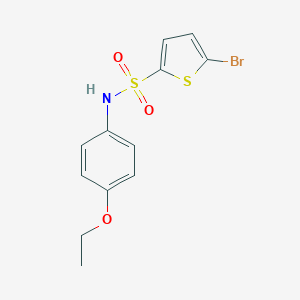 molecular formula C12H12BrNO3S2 B455677 5-bromo-N-(4-ethoxyphenyl)thiophene-2-sulfonamide 