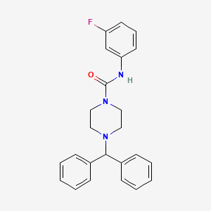 molecular formula C24H24FN3O B4556799 4-(diphenylmethyl)-N-(3-fluorophenyl)-1-piperazinecarboxamide 