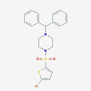 molecular formula C21H21BrN2O2S2 B455681 1-[(5-Bromothiophen-2-yl)sulfonyl]-4-(diphenylmethyl)piperazine 