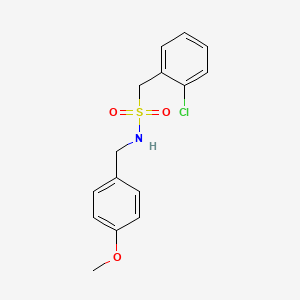 molecular formula C15H16ClNO3S B4556827 1-(2-chlorophenyl)-N-(4-methoxybenzyl)methanesulfonamide 