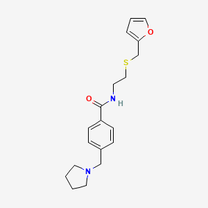 molecular formula C19H24N2O2S B4556839 N-{2-[(2-呋喃甲基)硫]乙基}-4-(1-吡咯烷基甲基)苯甲酰胺 